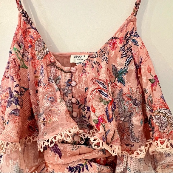 HEMANT & NANDITA KATI TIERED MINI DRESS. Medium. New With Tags - Picture 10 of 10